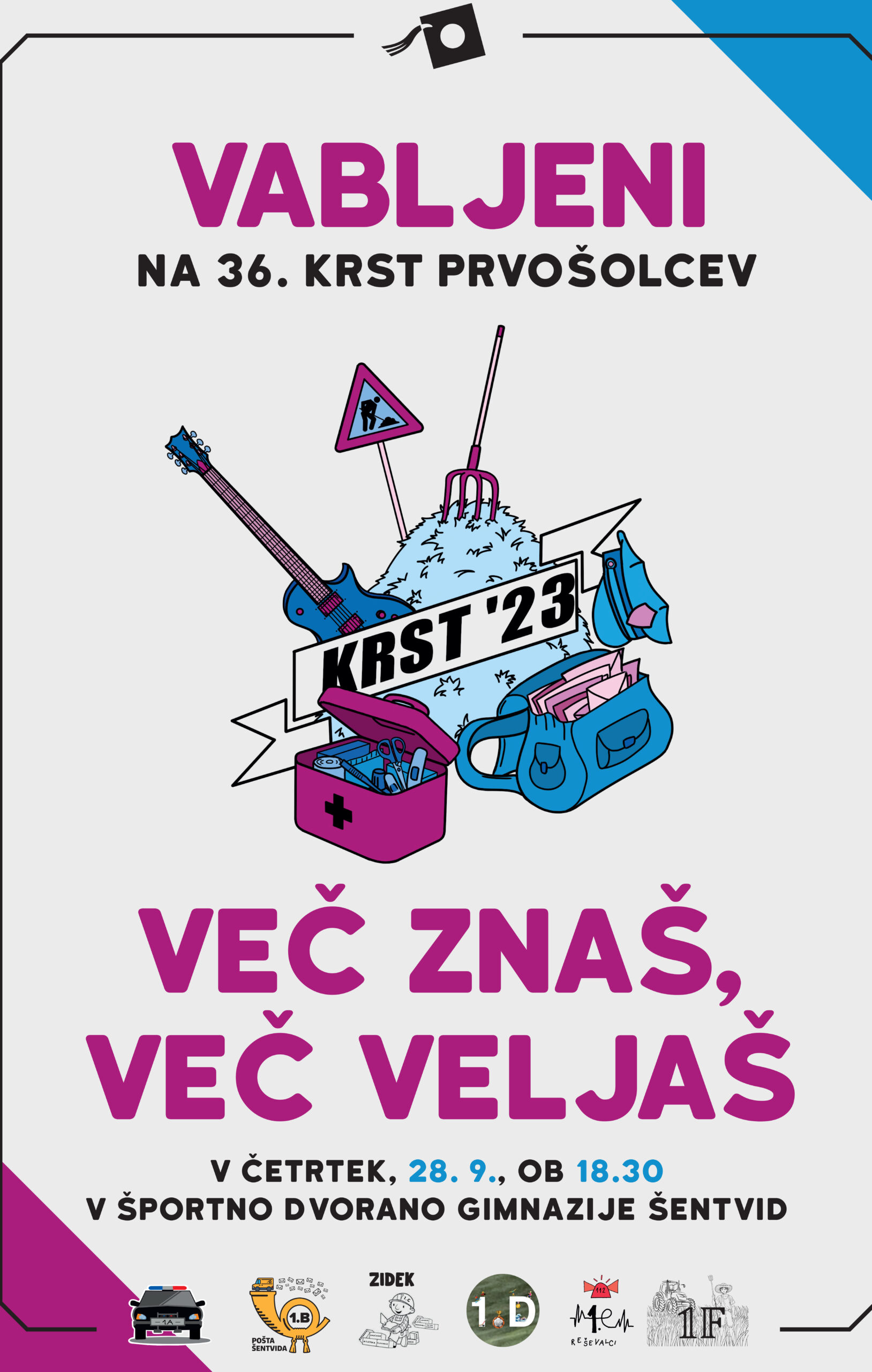 Vabilo na 36. krst prvošolcev Vabilo na 36. krst prvošolcev