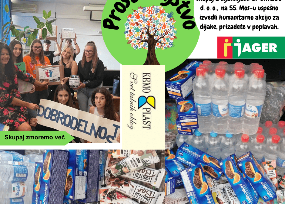 55. MOS: Uspešno izpeljana humanitarna akcija za dijake prizadete v poplavah