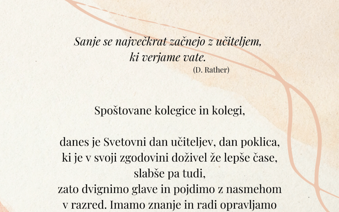 Svetovni dan učitelj