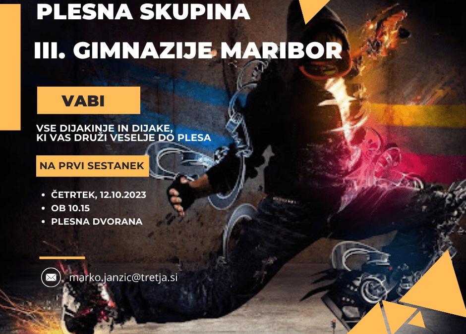 Plesna skkupina – vabilo, oktober 2023