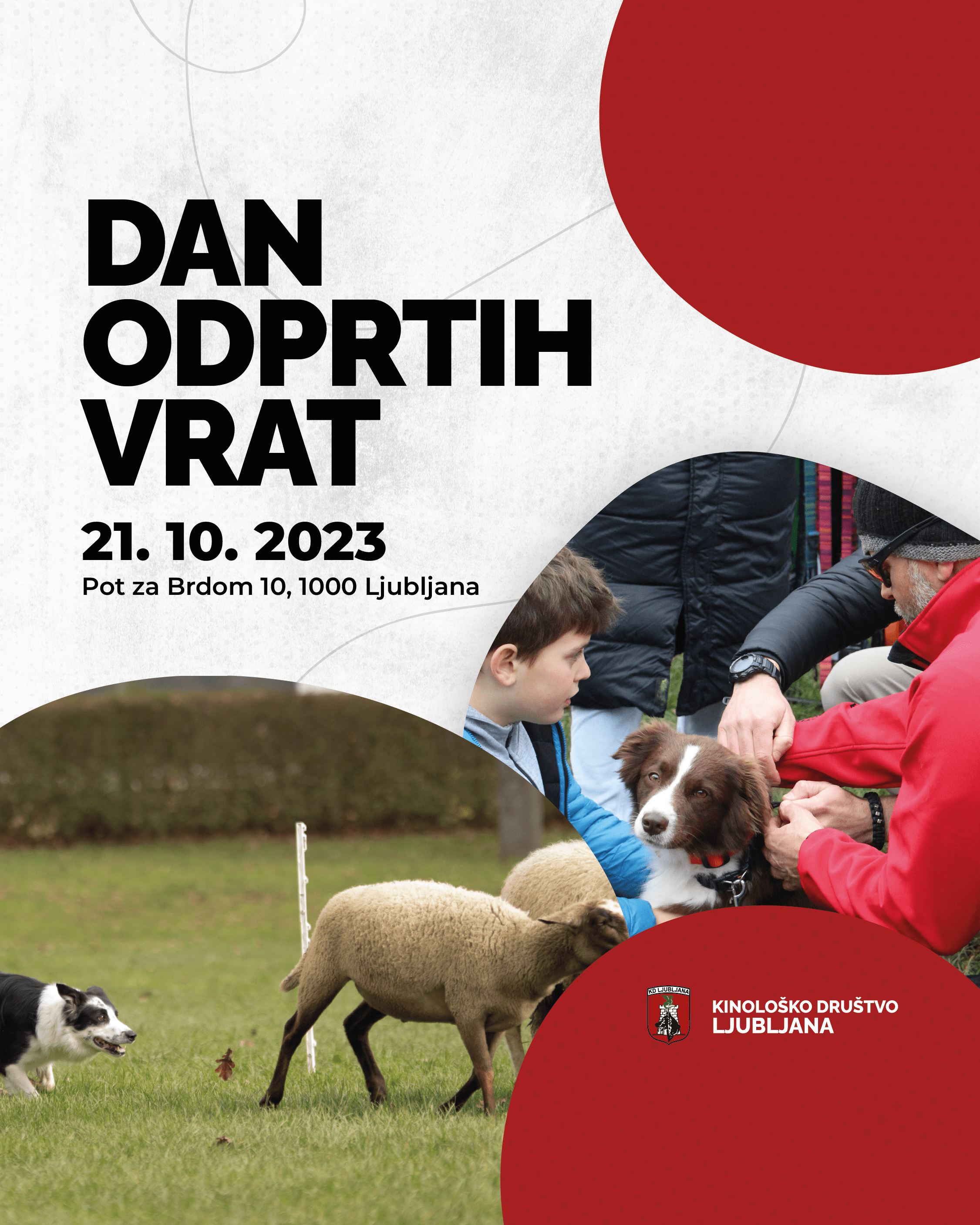 Vabilo na dan odprtih vrat Kinološkega društva Ljubljana