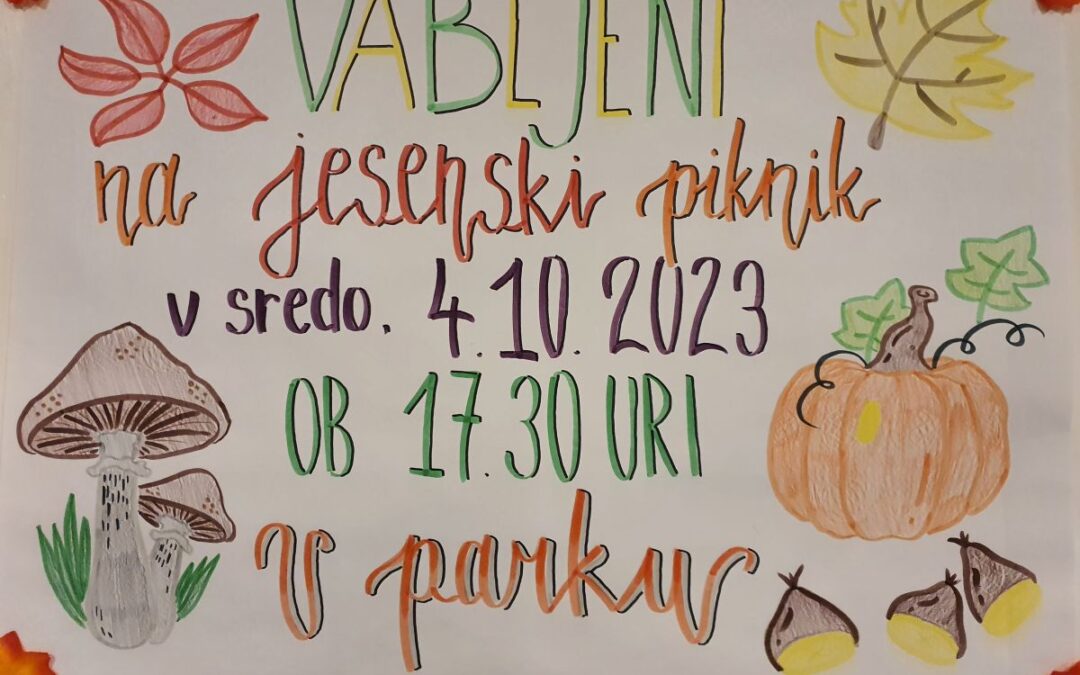 Jesenski piknik v dijaškem domu
