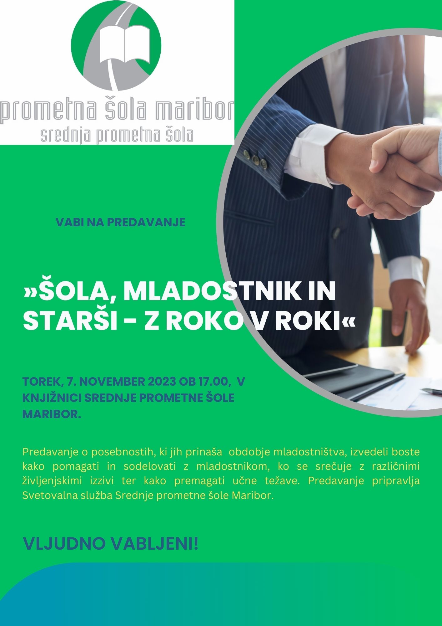 »ŠOLA, MLADOSTNIK IN STARŠI-Z ROKO V ROKI«