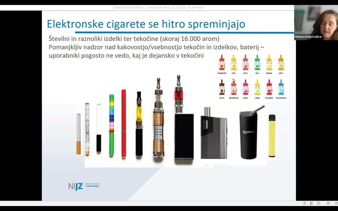 Vabilo na online predavanje za šolske delavce in starše o novejših tobačnih izdelkih