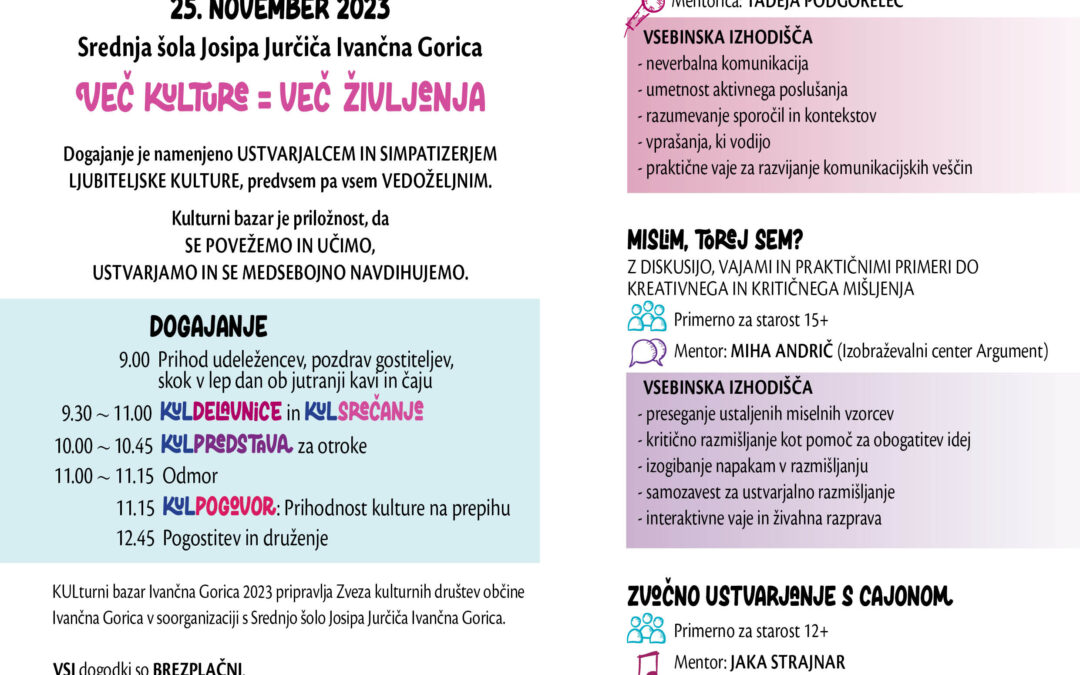 KULTURNI BAZAR NA JURČIČU