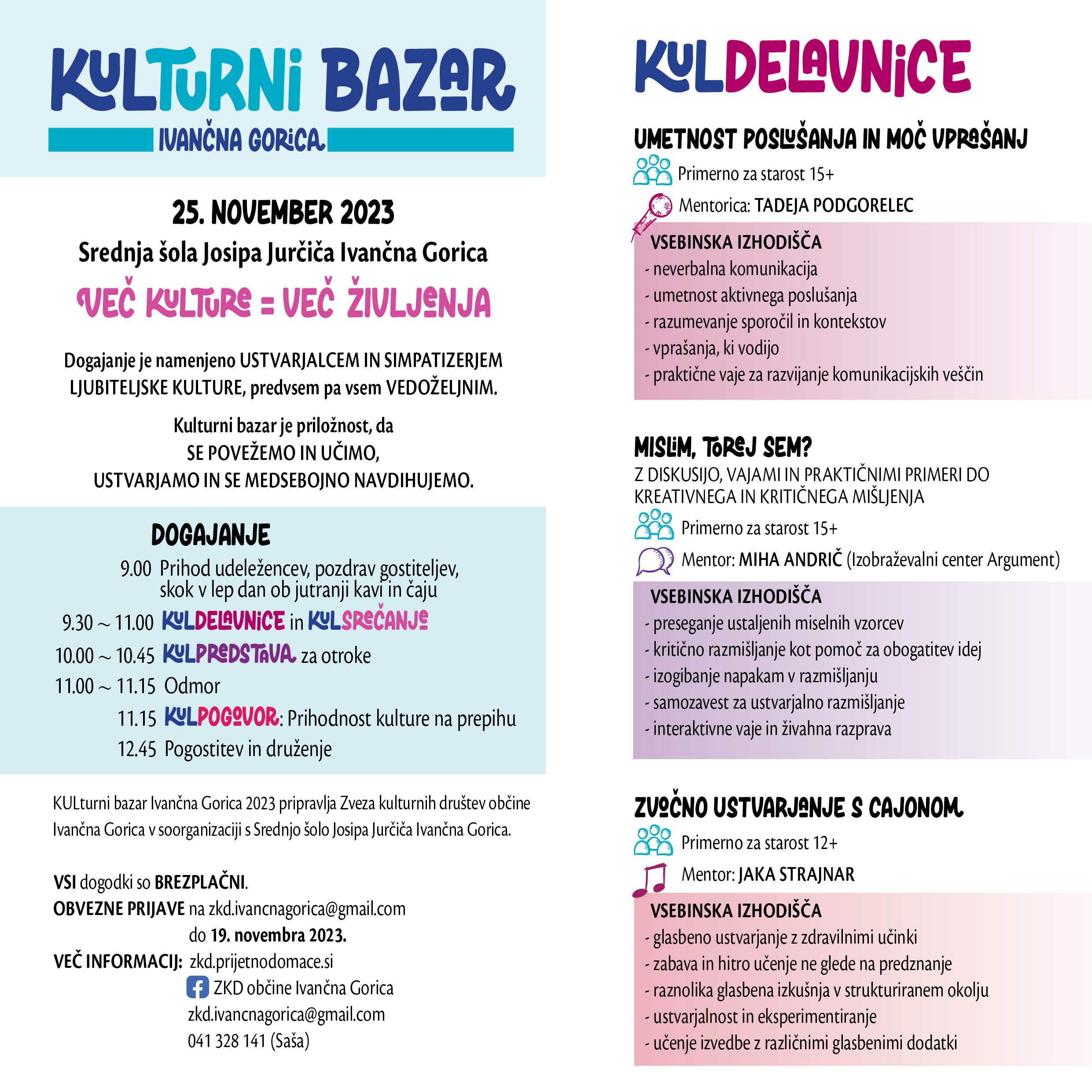 KULTURNI BAZAR NA JURČIČU KULTURNI BAZAR NA JURČIČU