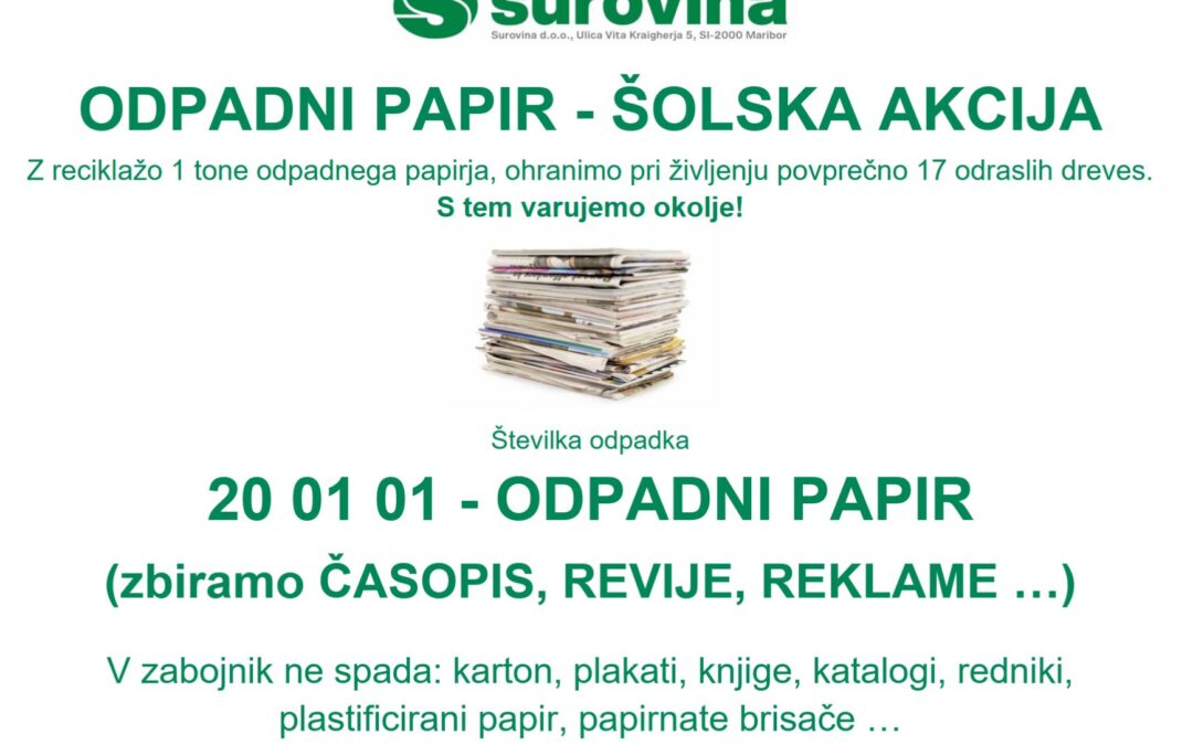 Akcija zbiranja starega papirja