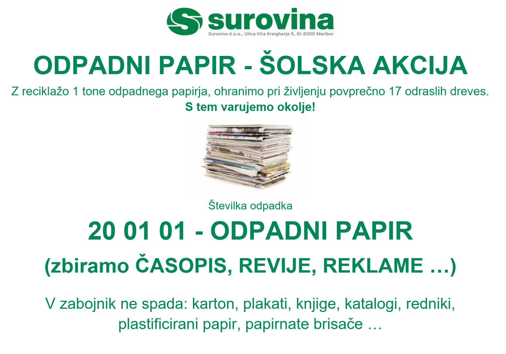 Akcija zbiranja starega papirja