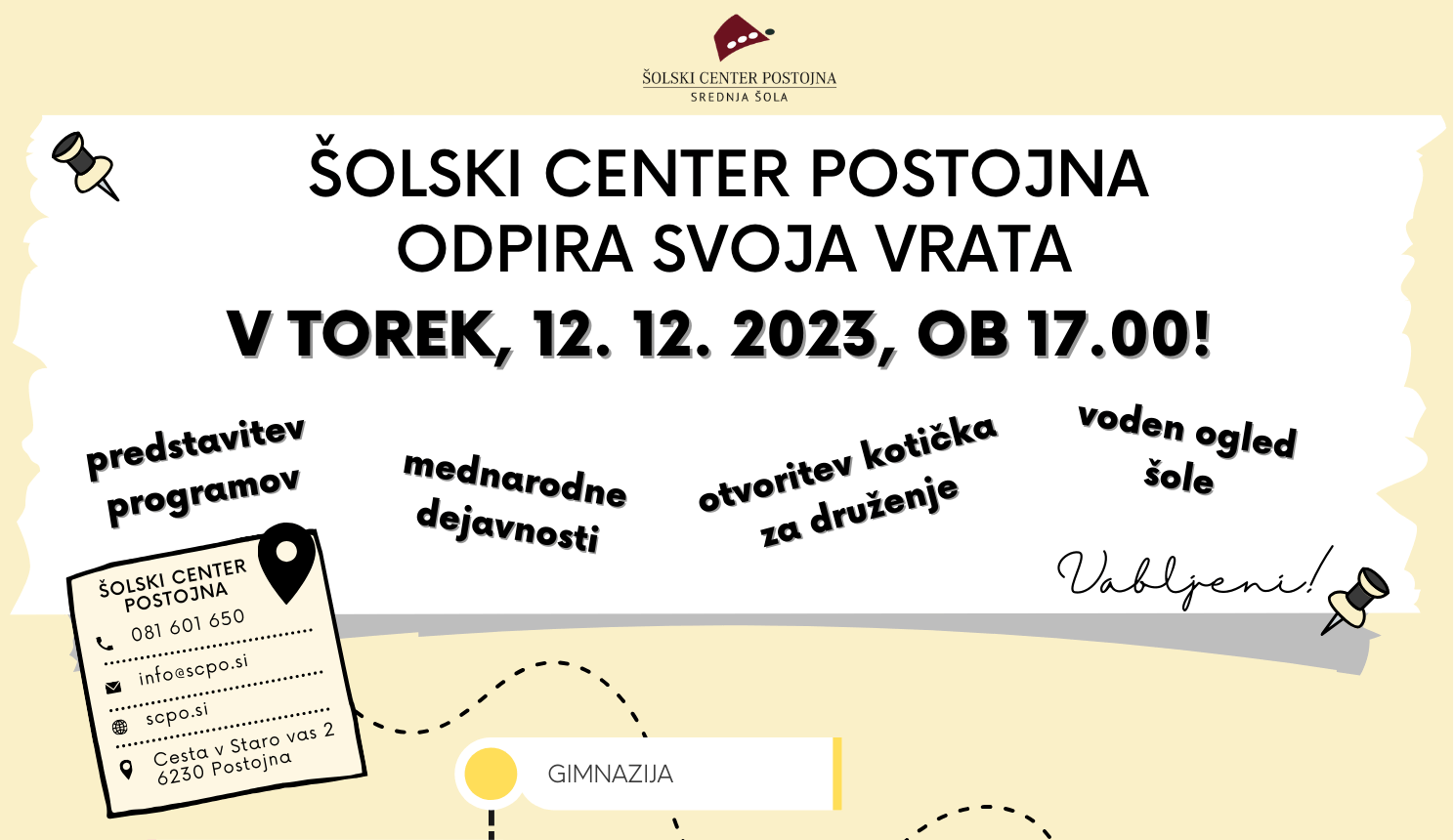 Šolski center Postojna odpira svoja vrata Šolski center Postojna odpira svoja vrata