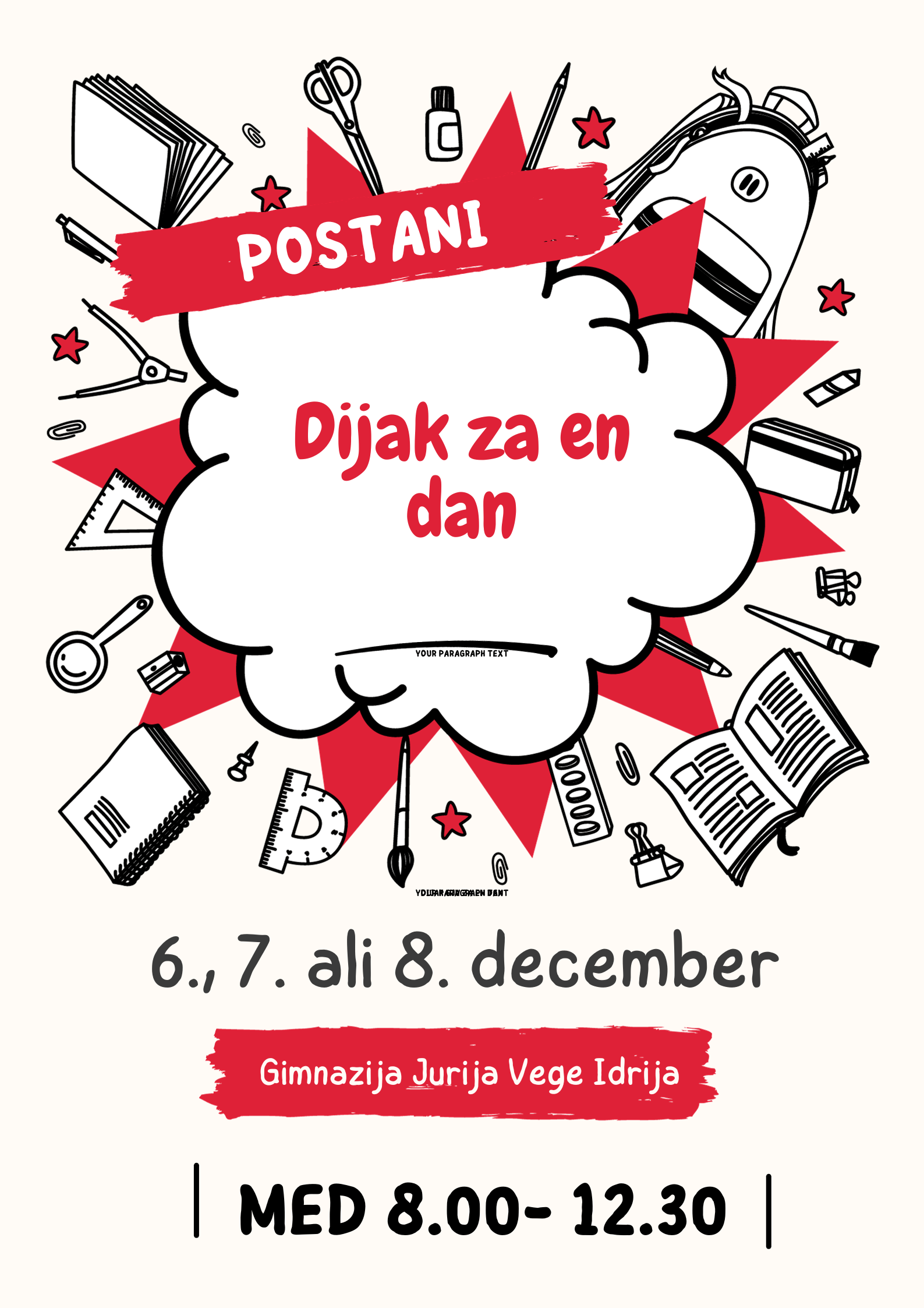 Zaprte prijave za Postani dijak GJV za en dan Zaprte prijave za Postani dijak GJV za en dan