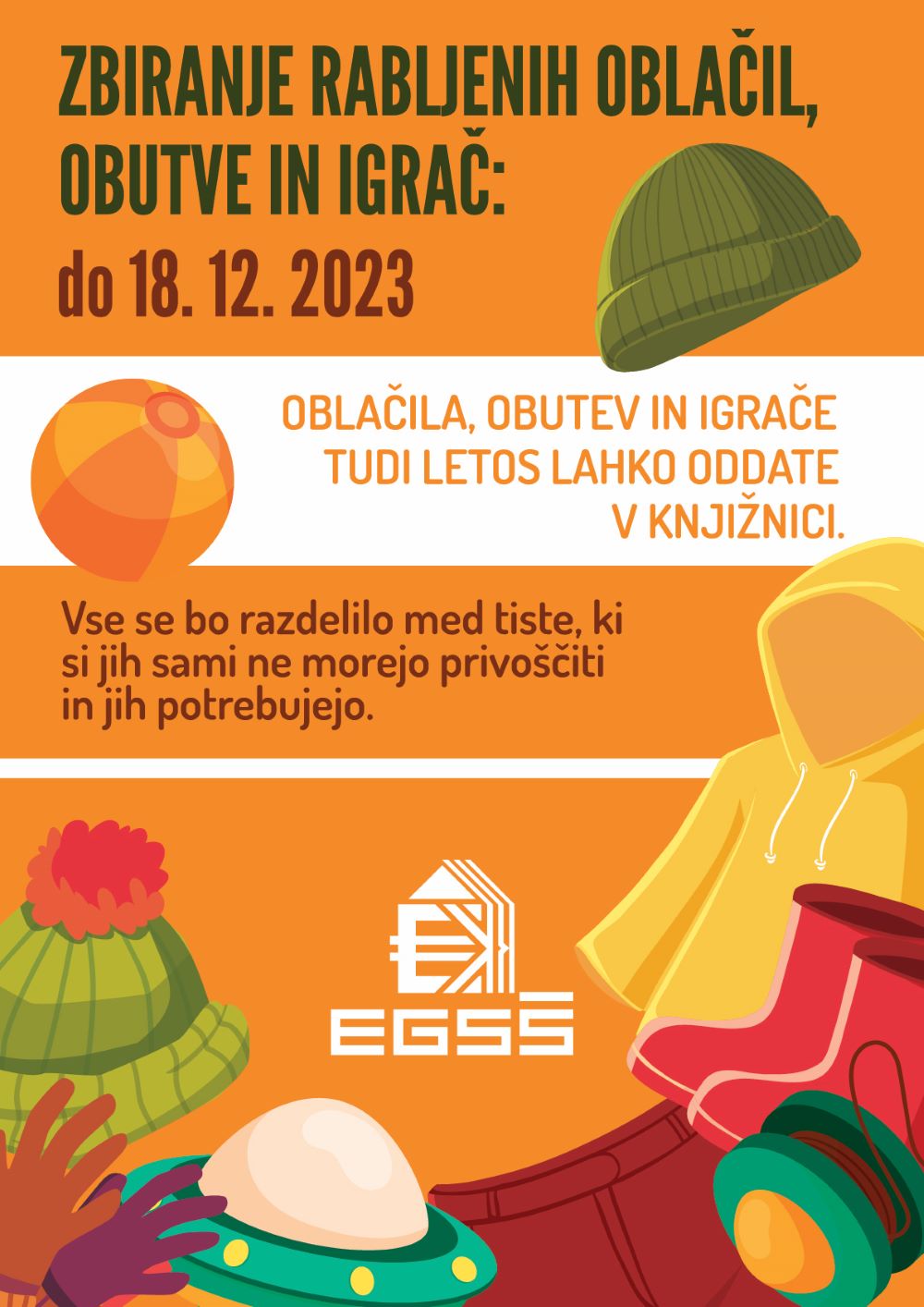 Zbiranje rabljenih oblačil, obutve in igrač