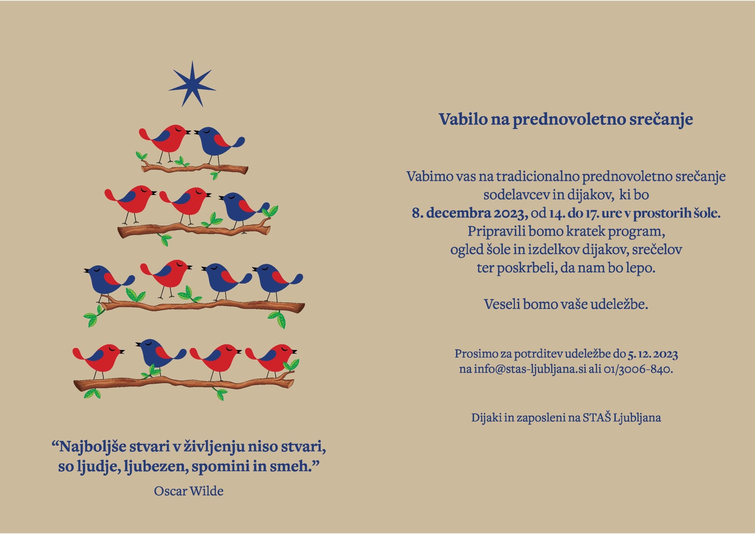 Vabilo na prednovoletno srečanje