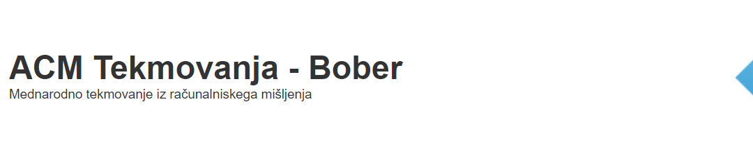 Tekmovanje ACM Bober, december 2023