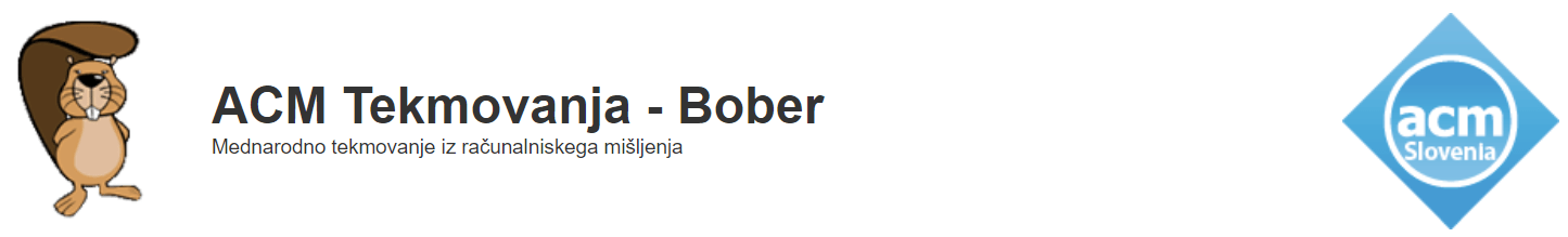 Tekmovanje ACM Bober, december 2023 Tekmovanje ACM Bober, december 2023
