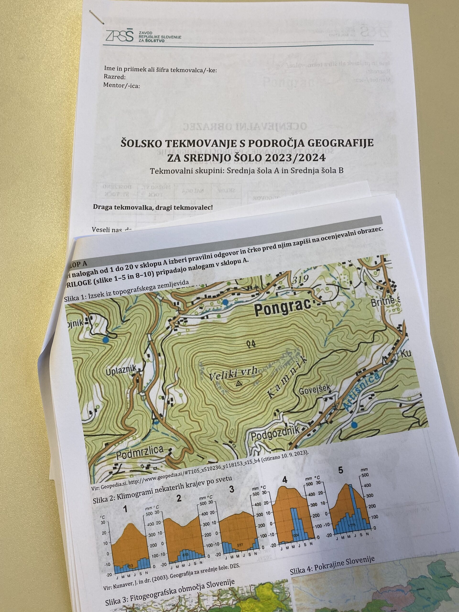 ŠOLSKO TEKMOVANJE IZ GEOGRAFIJE