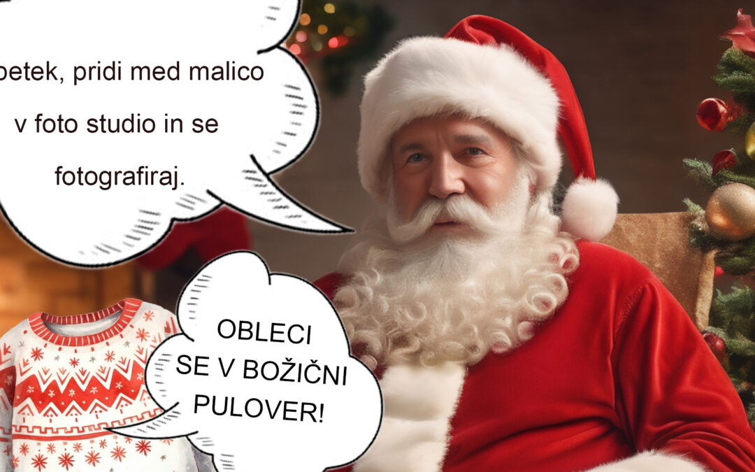 Fotografiranje v božičnih puloverjih