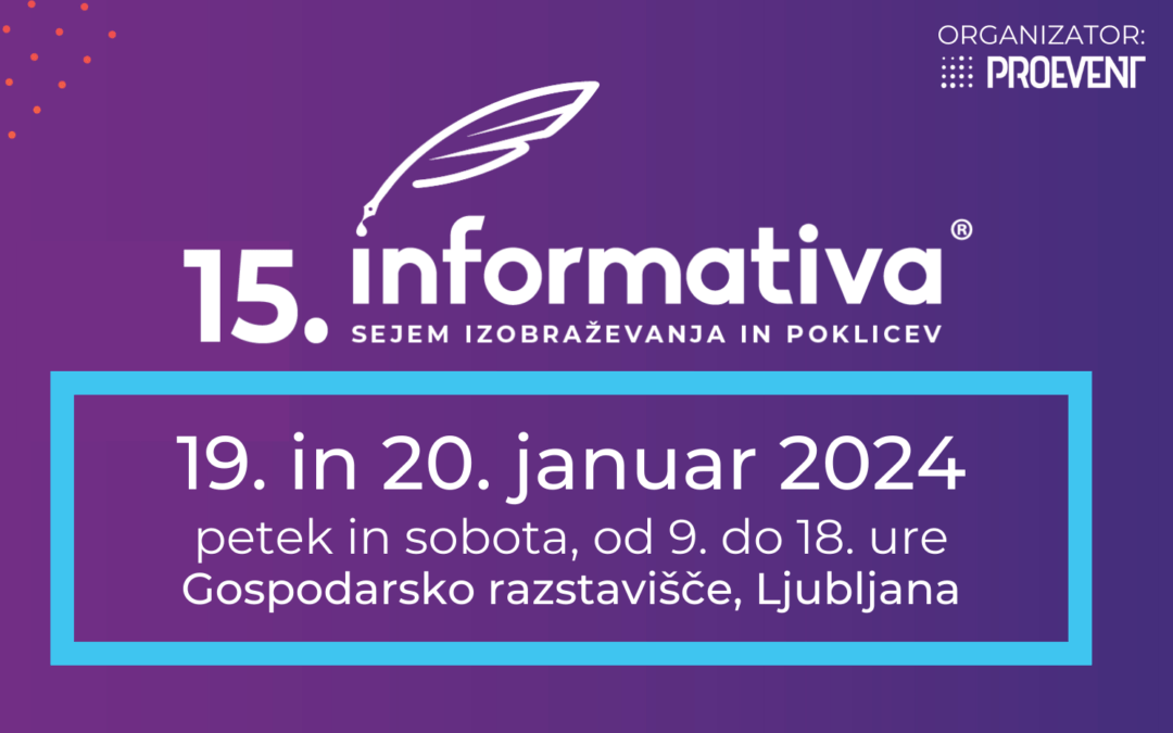 Prihaja 15. Informativa, sejem izobraževanja in poklicev