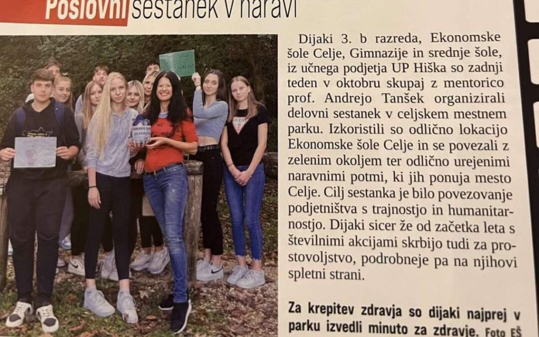 Mediji o UP Hiška – krepitev prostovoljstva na šoli in zmanjševanje ogličnega odtisa v 2024