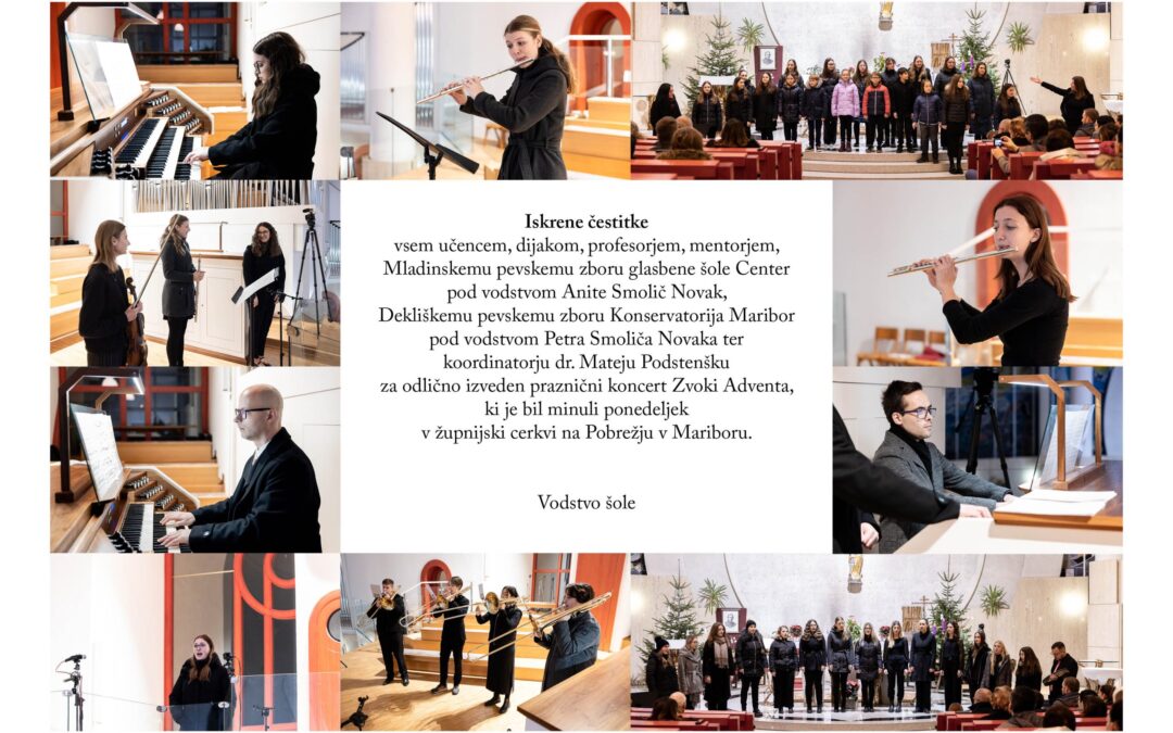Čestitka za koncert Zvoki adventa 2023