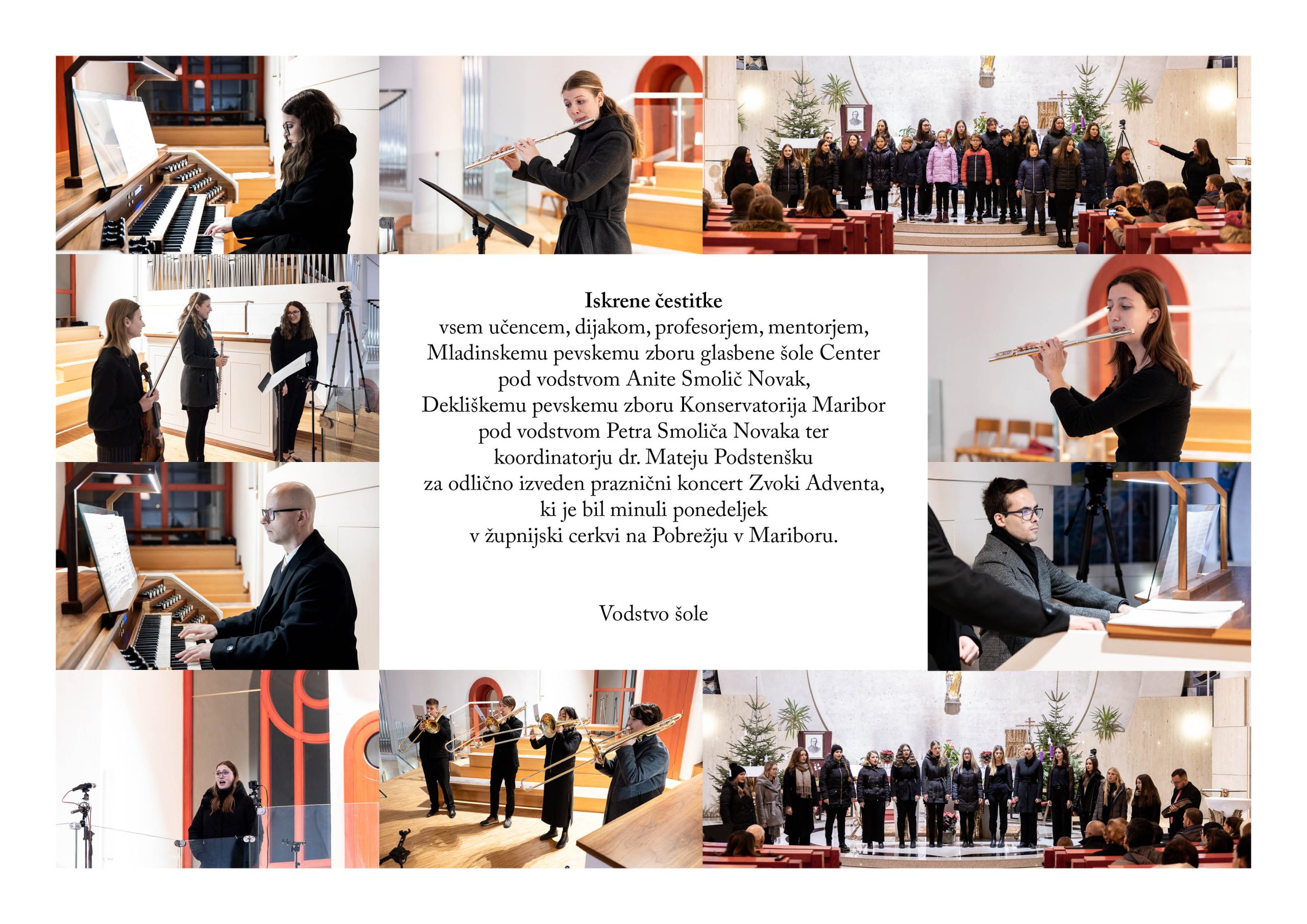 Čestitka za koncert Zvoki adventa 2023 Čestitka za koncert Zvoki adventa 2023