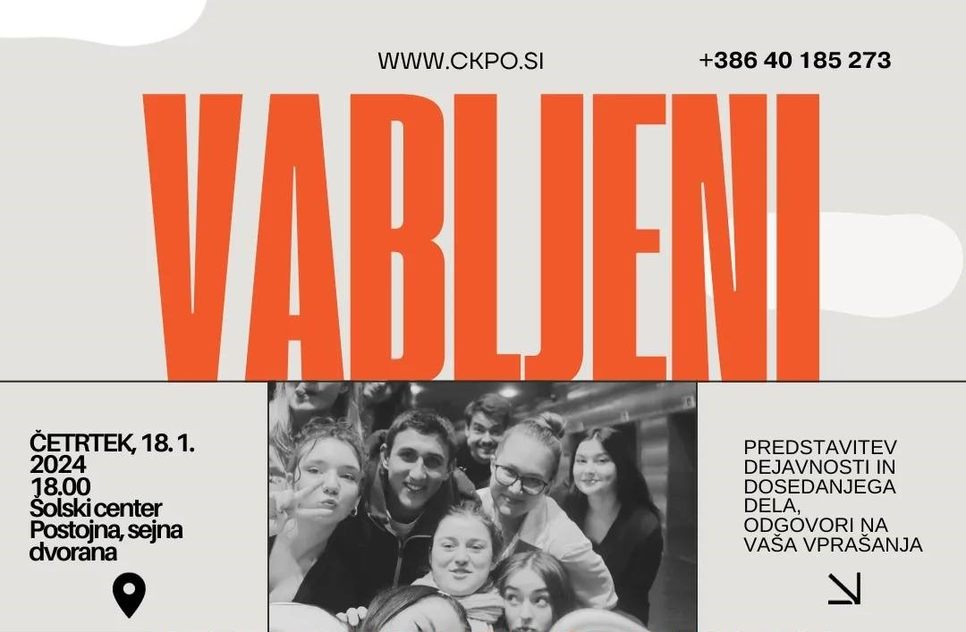 Center komedije Postojna (dramski krožek) vabi obstoječe in nove člane na prvi sestanek Center komedije Postojna (dramski krožek) vabi obstoječe in nove člane na prvi sestanek