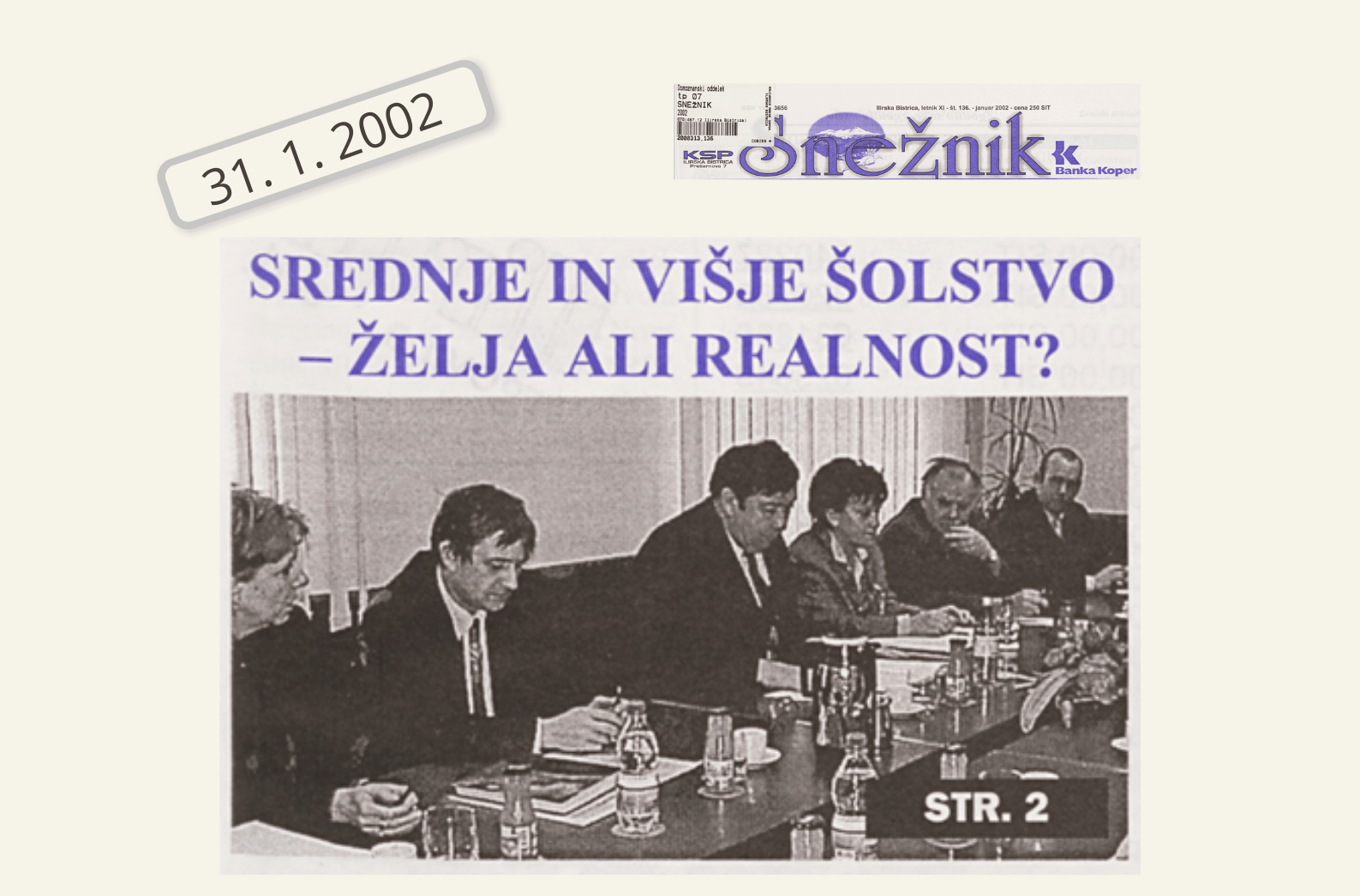 Srednje in višje šolstvo ─ želja ali realnost? Srednje in višje šolstvo ─ želja ali realnost?