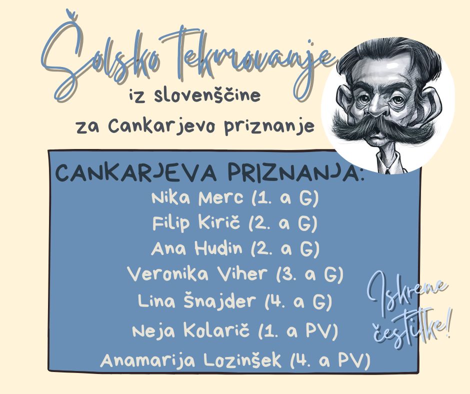 Rezultati šolskega tekmovanja iz slovenščine Rezultati šolskega tekmovanja iz slovenščine