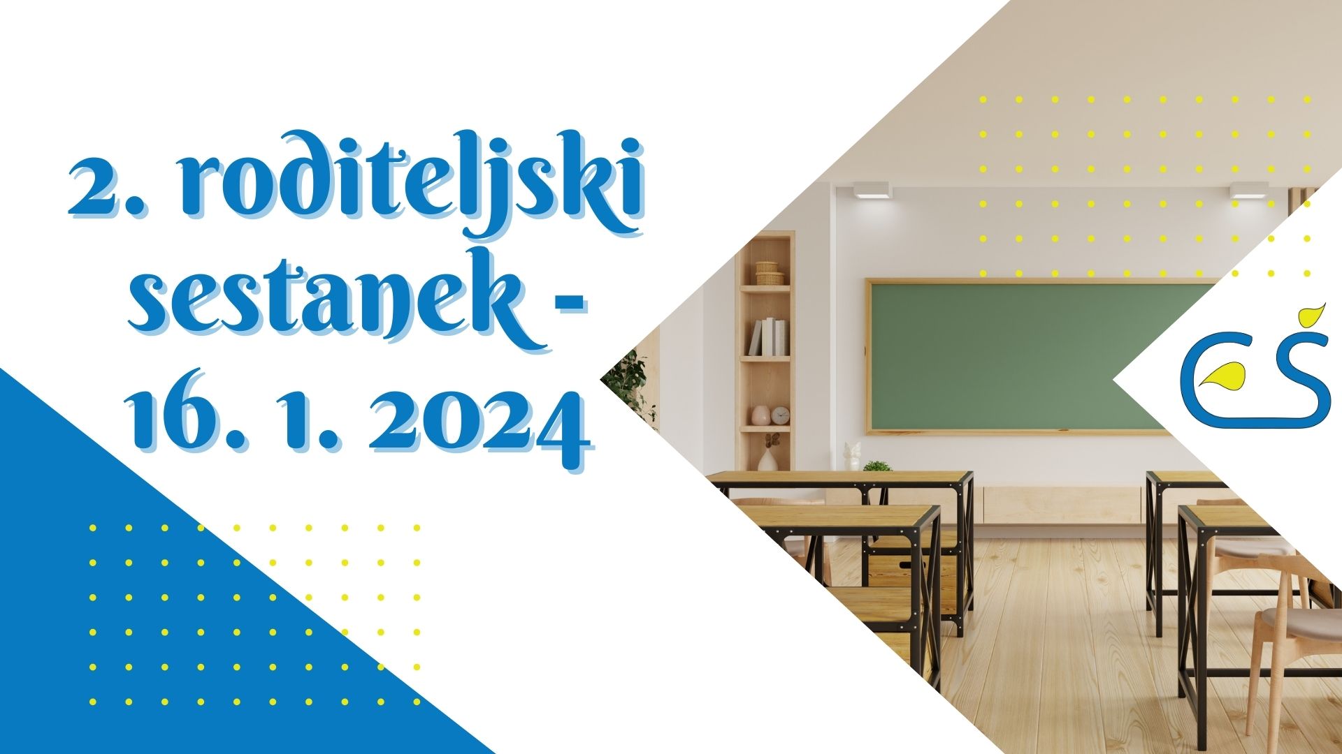Vabilo na 2. roditeljski sestanek – 16. 1. 2024