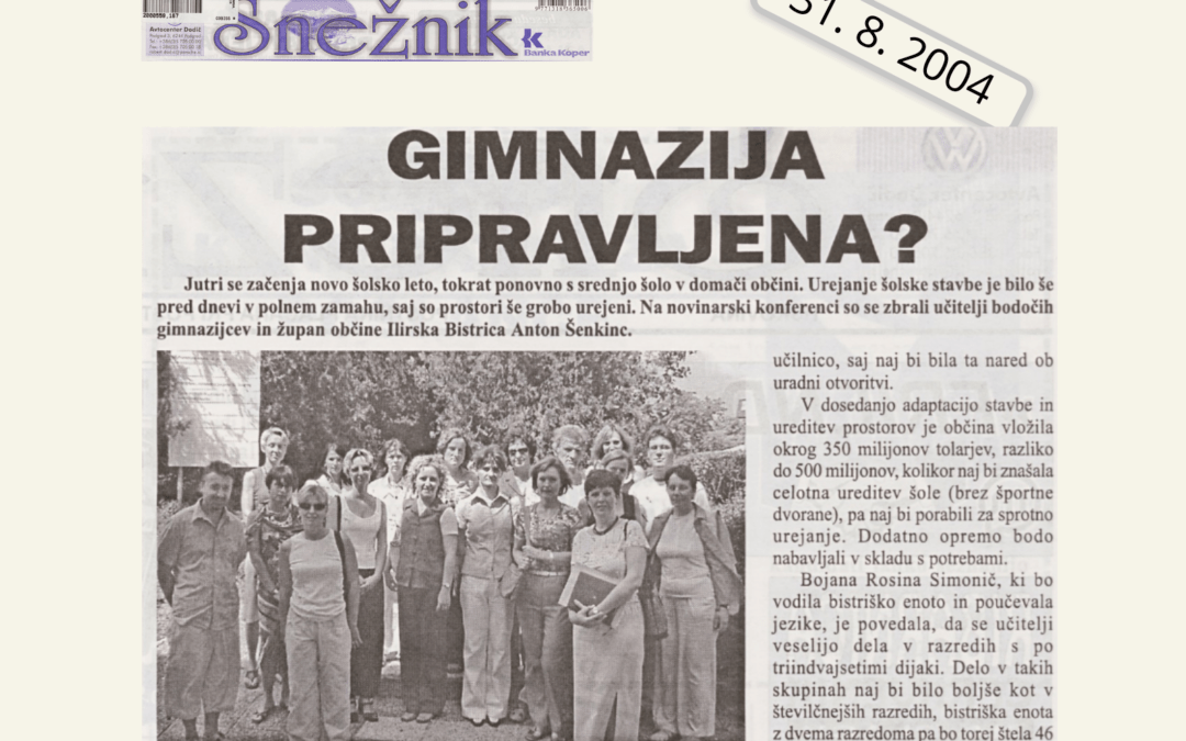 Gimnazija pripravljena?