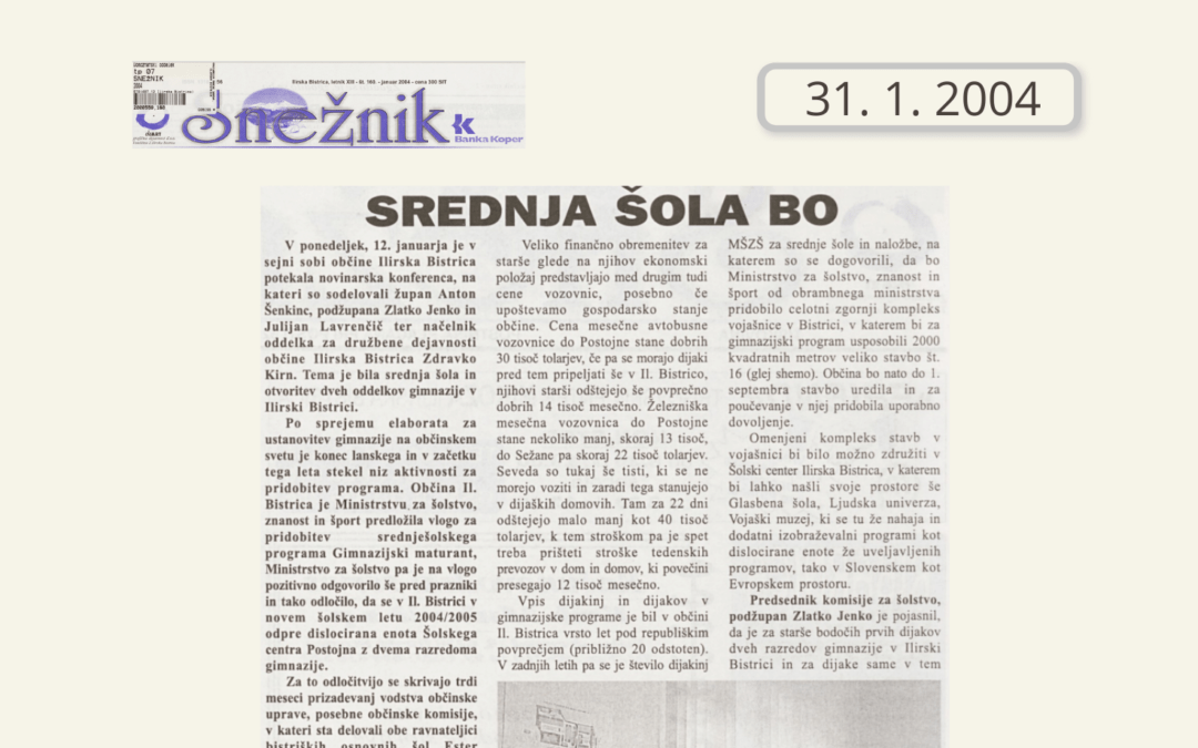 Srednja šola bo