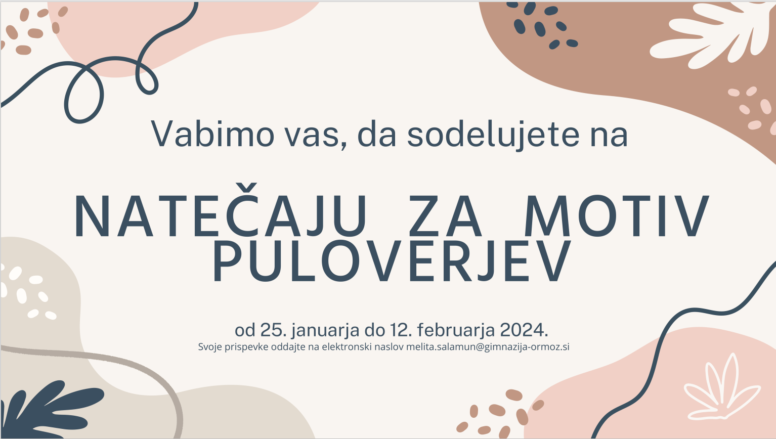 Natečaj za motiv puloverja Natečaj za motiv puloverja