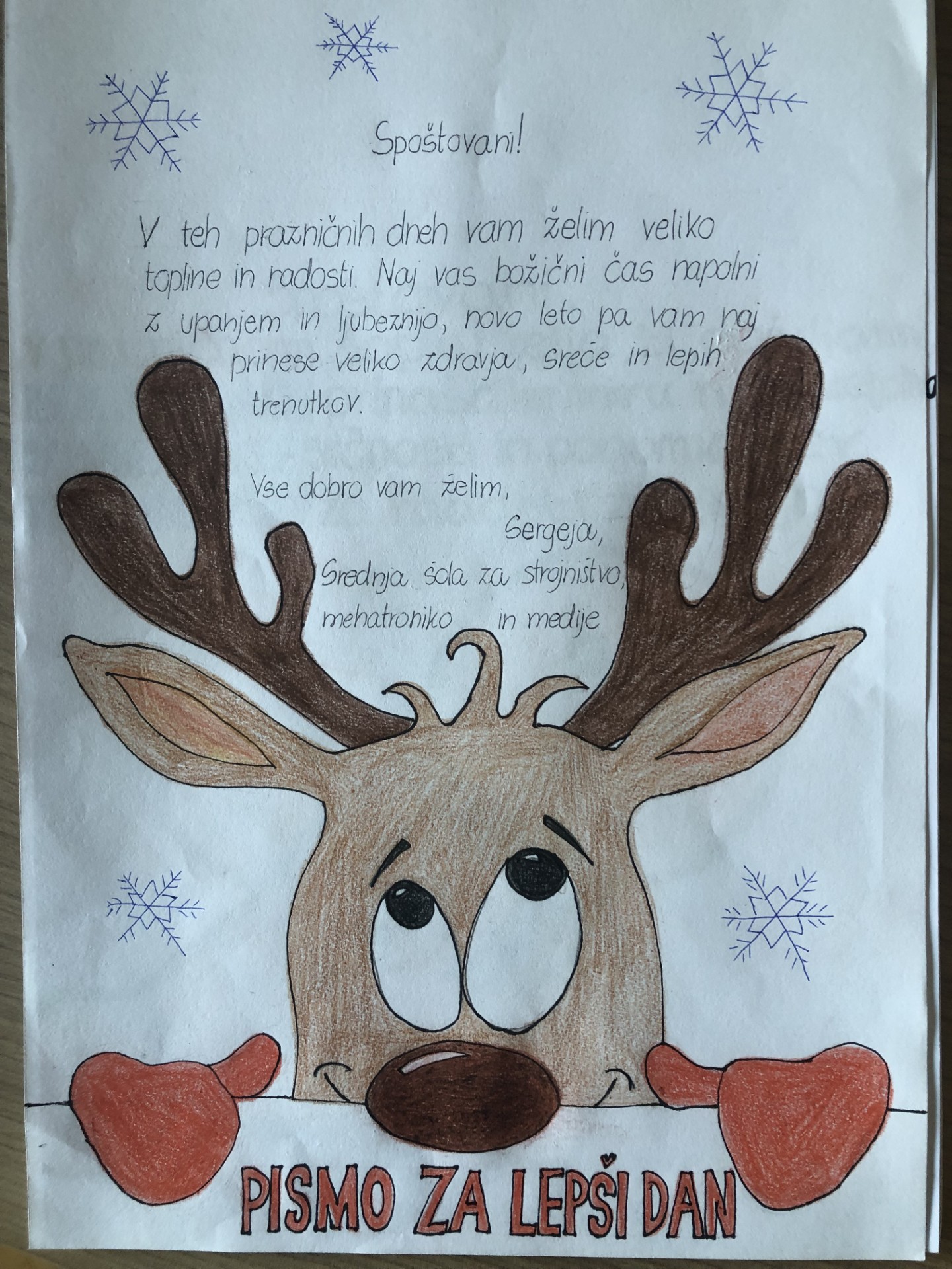 Pismo za lepši dan Pismo za lepši dan