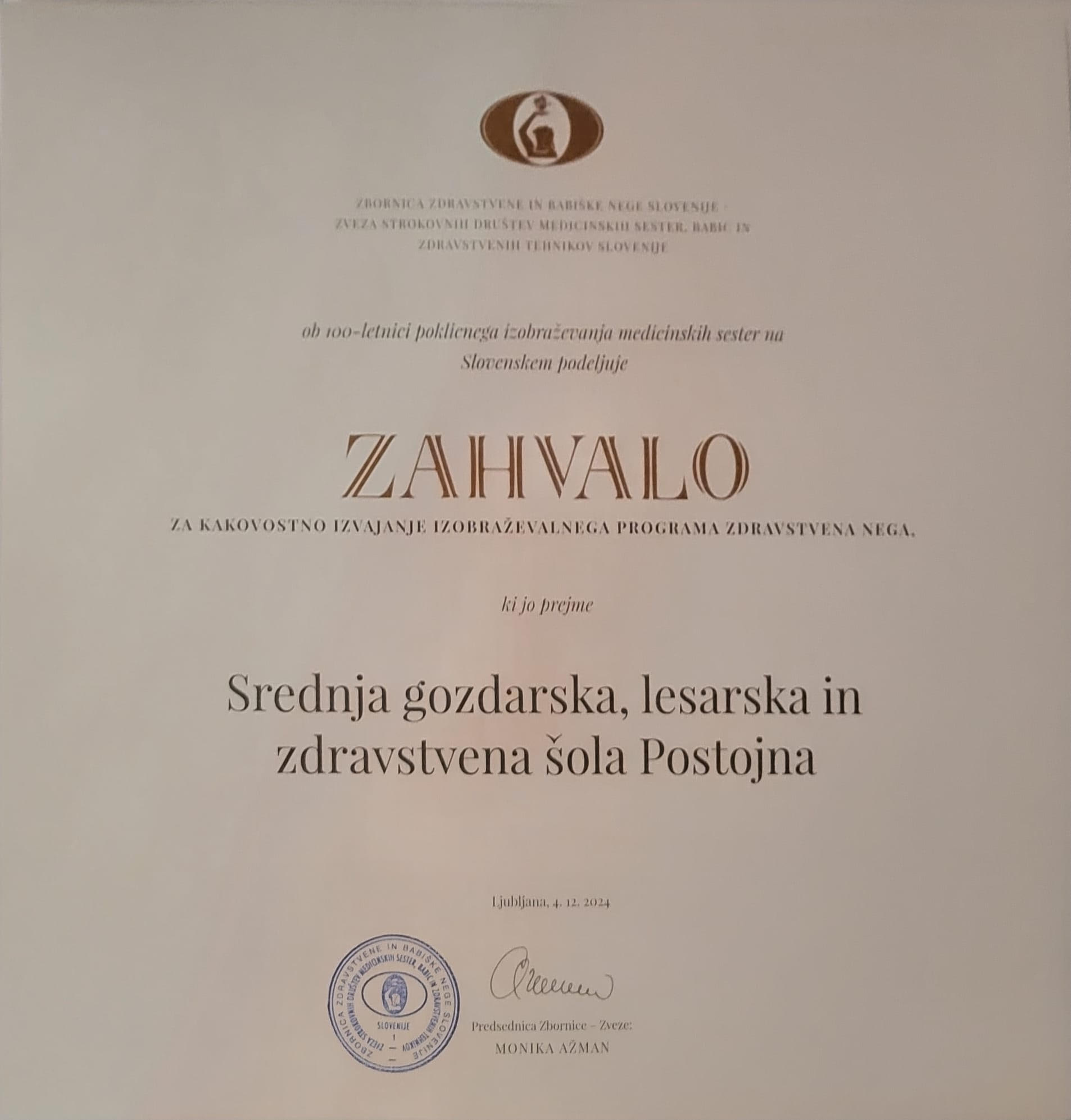 100 let izobraževanja medicinskih sester v Sloveniji