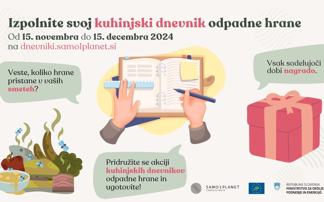 IZPOLNITE svoj Kuhinjski dnevnik odpadne hrane