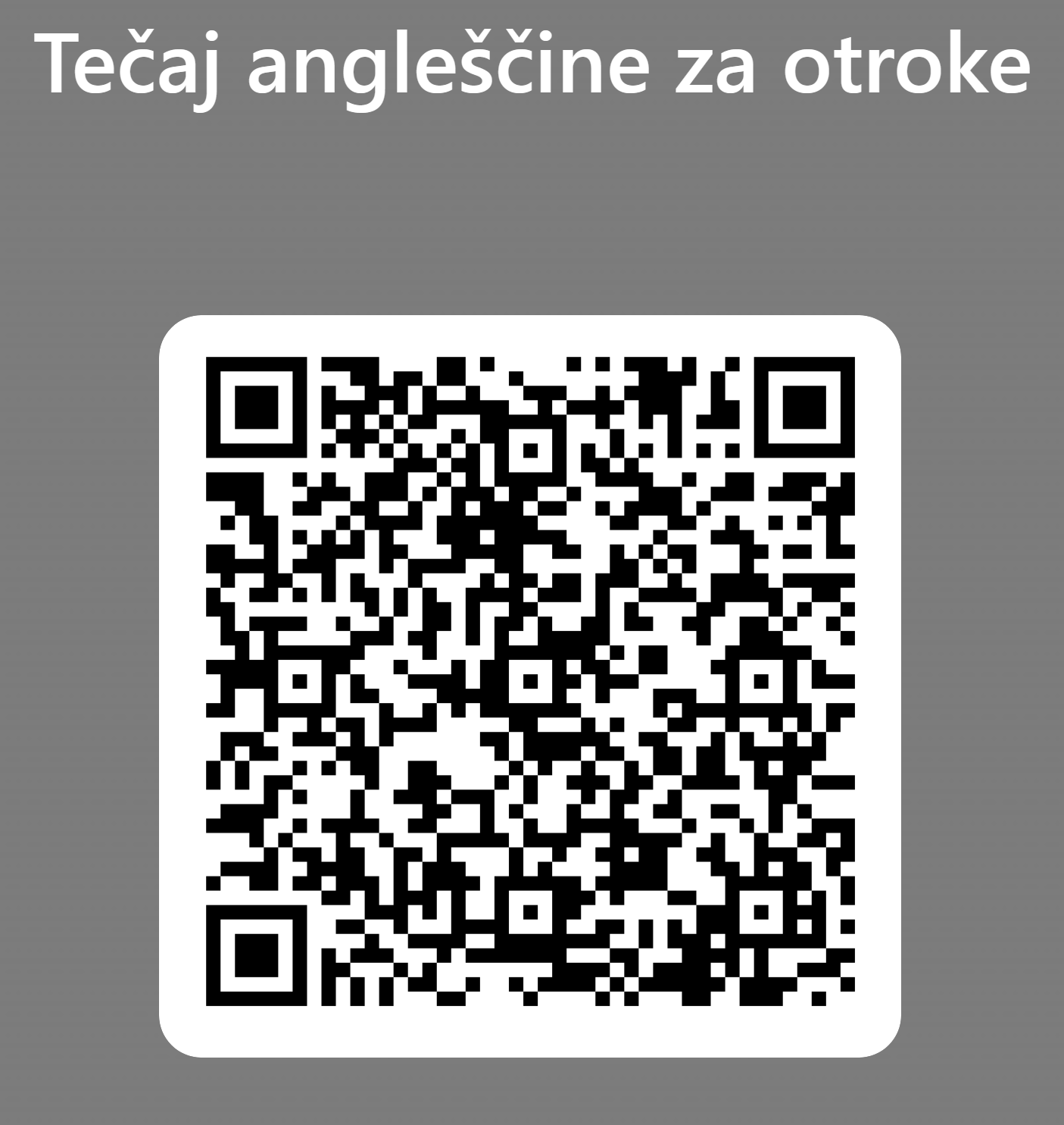 TEČAJ ANGLEŠČINE ZA OTROKE