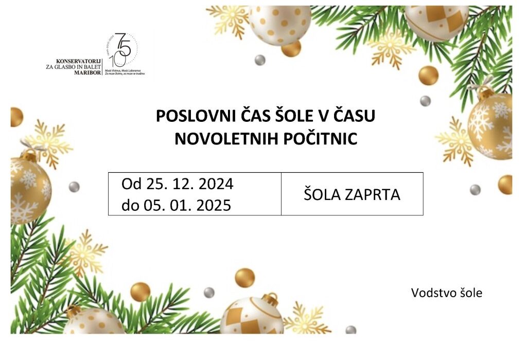 Odprtje šole v času novoletnih počitnic