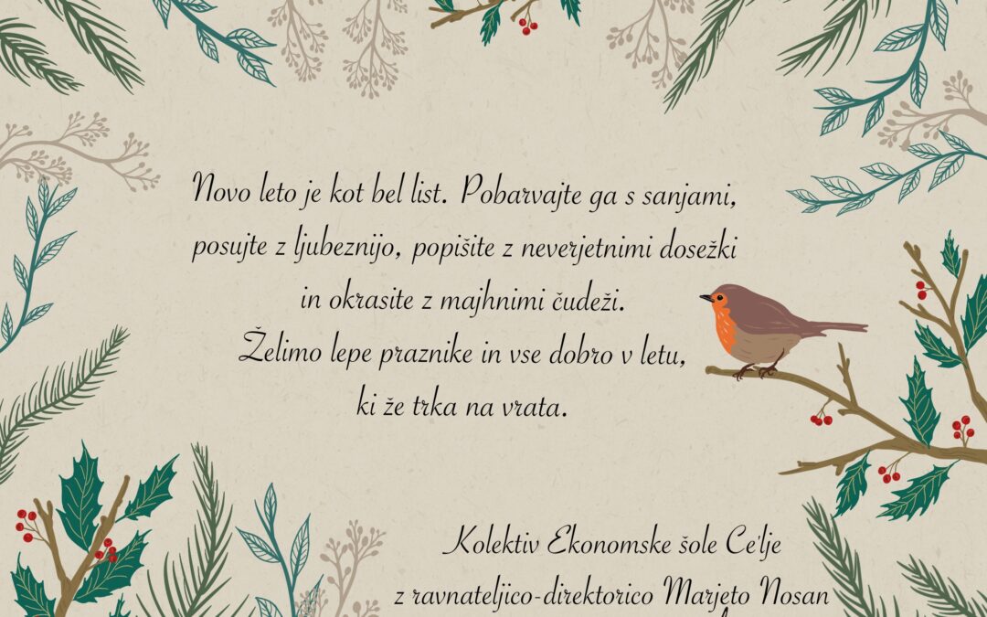 Voščilo Ekonomske šole Celje