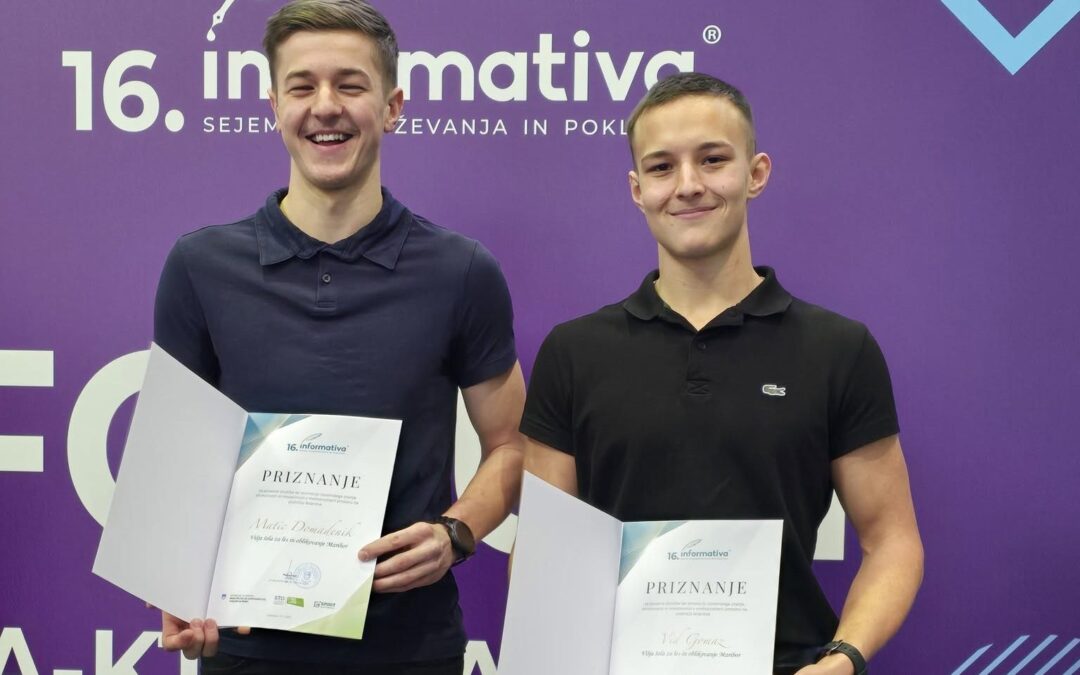 Minister za gospodarstvo Matjaž Han podelil priznanja študentoma Lesarske šole Maribor