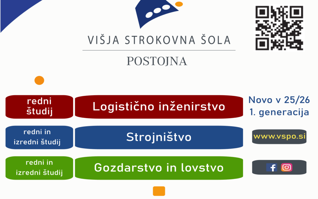 Vabilo na informativni dan Višje strokovne šole Postojna