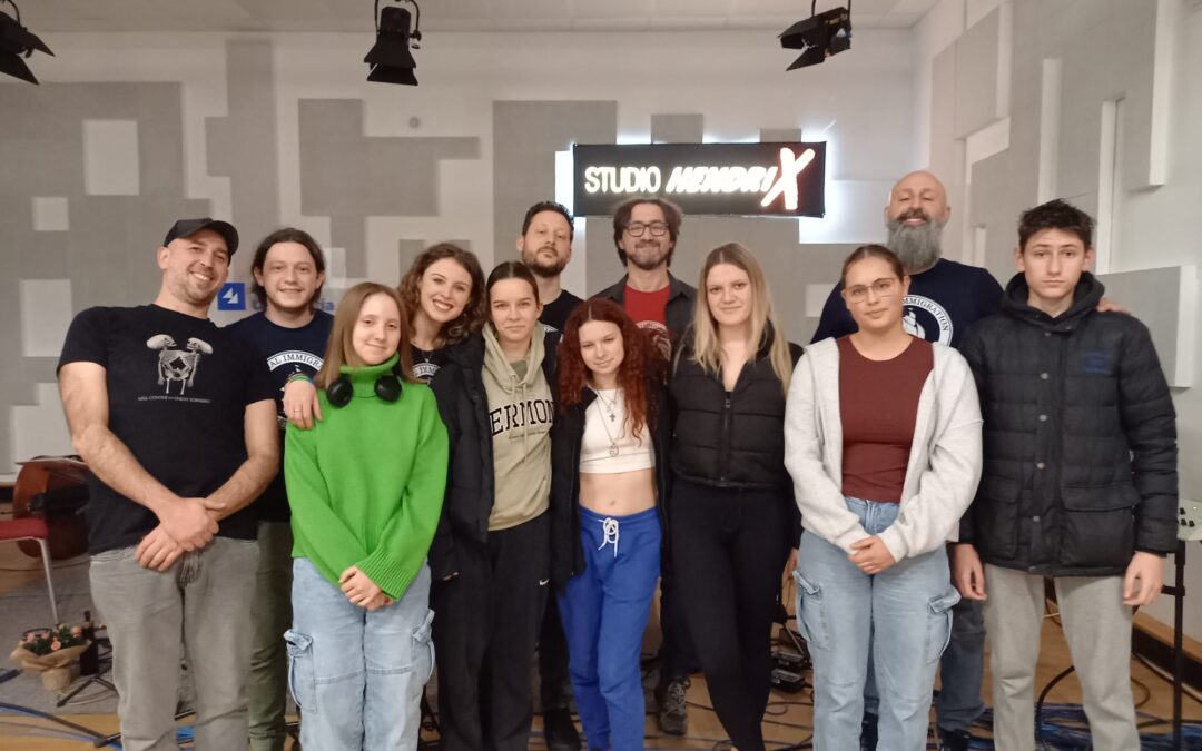Gli alunni della seconda classe al concerto di Nicole Coceancig