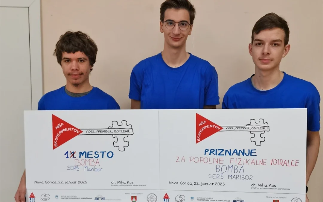 1. mesto na 17. državnem tekmovanju »Videl, premislil, odklenil!«