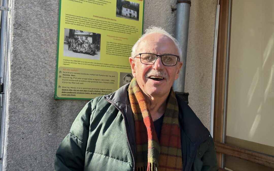 Obisk nekdanjega dijaka Antona Ahačiča ob njegovem 80. rojstnem dnevu