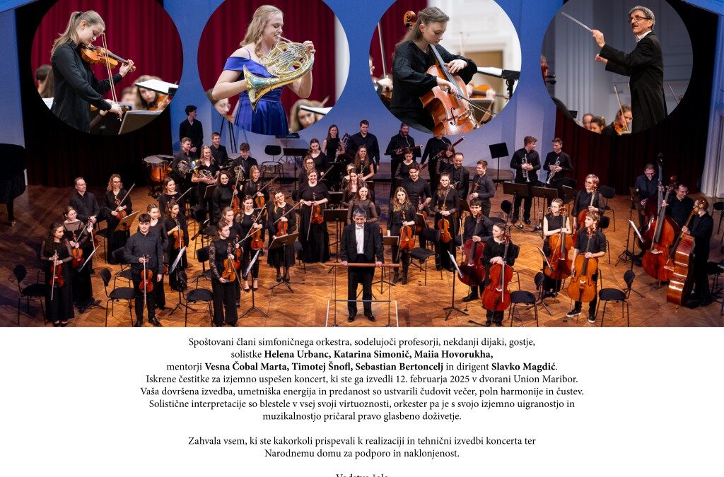 Čestitka za koncert simfoničnega orkestra