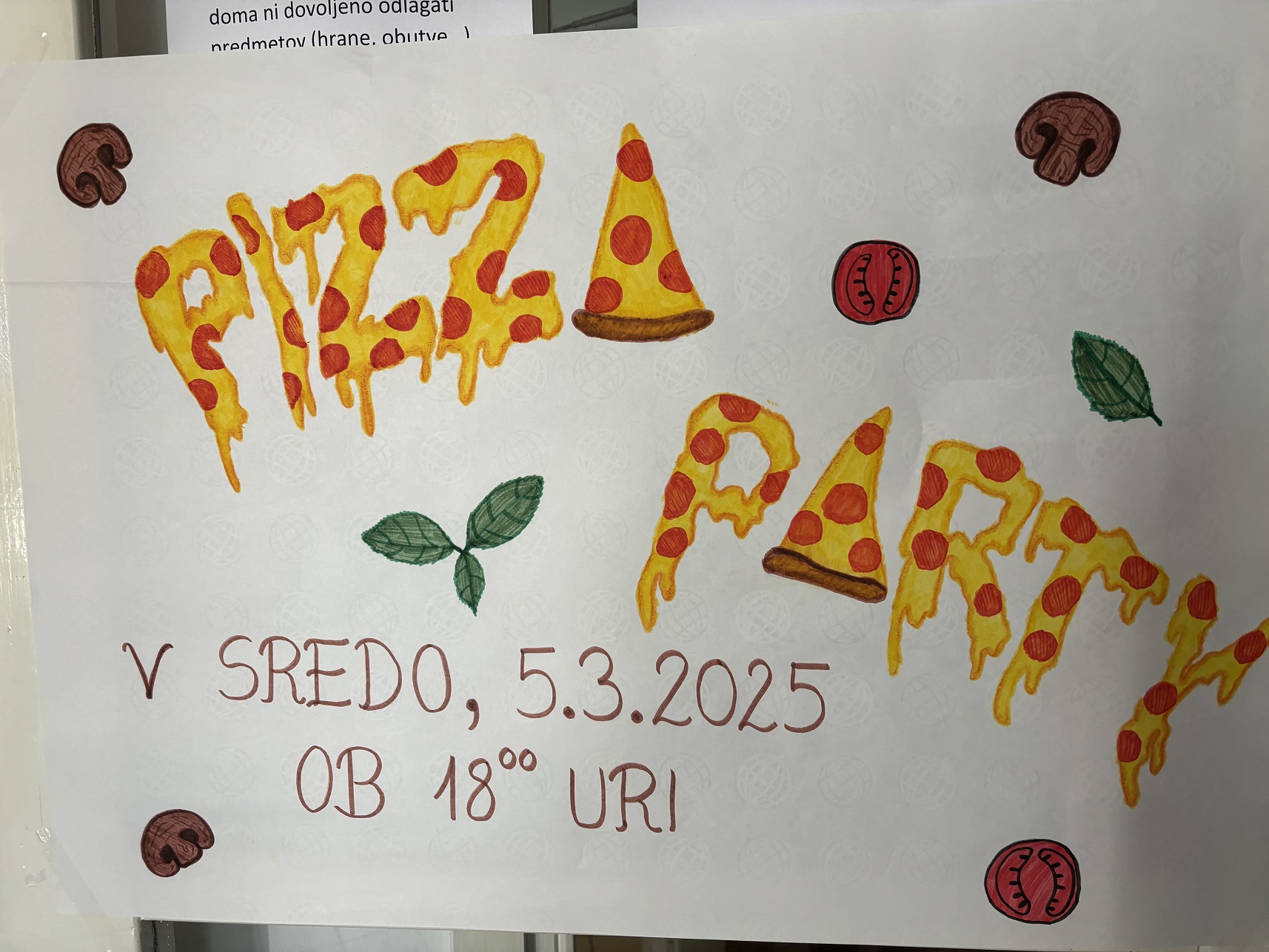 Pizza party v dijaškem domu Pizza party v dijaškem domu