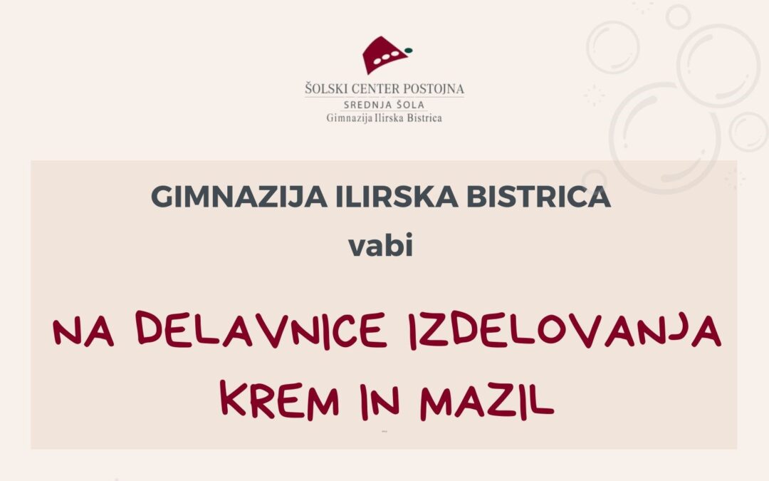 Delavnica izdelovanja krem in mazil