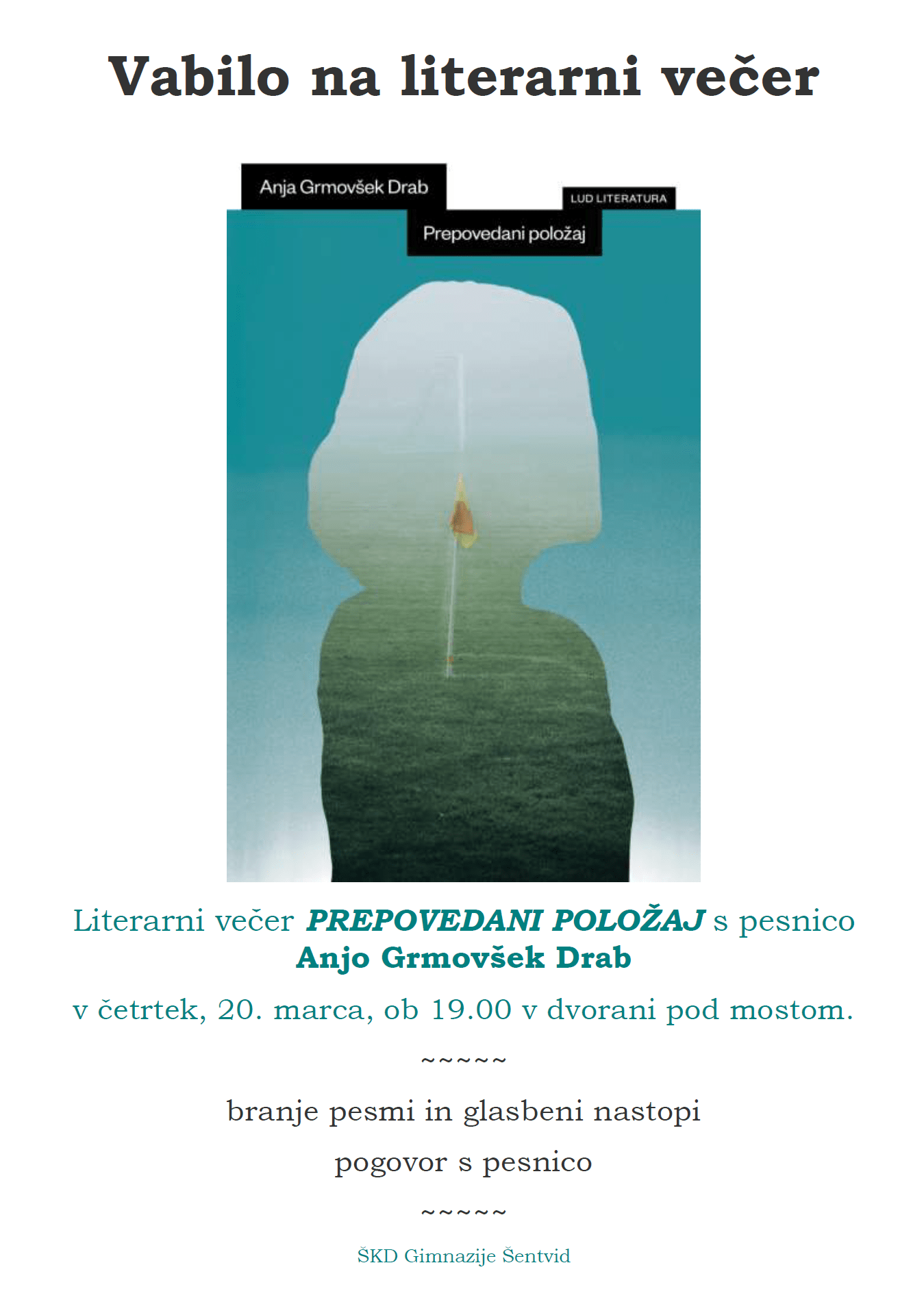 Vabilo na literarni večer