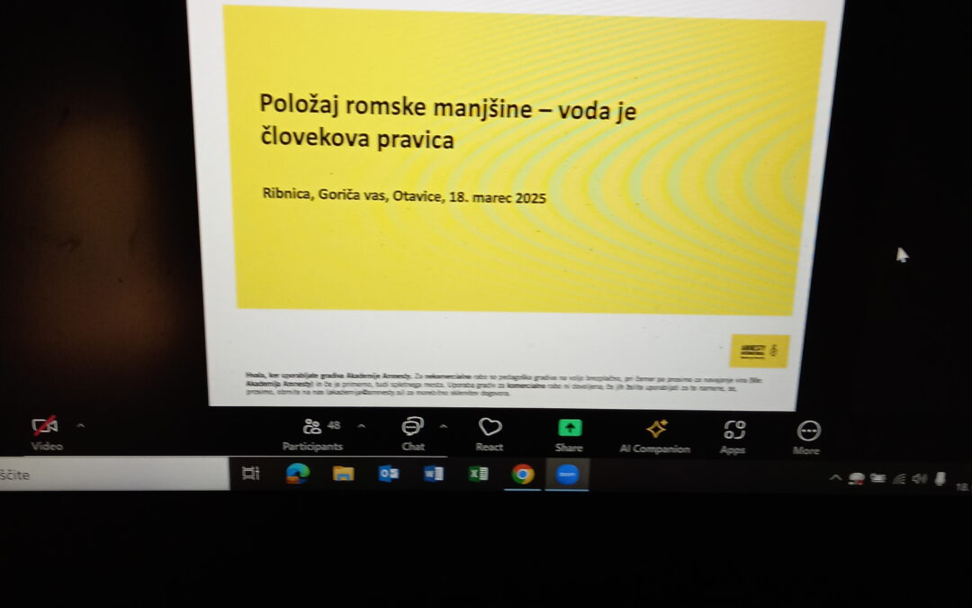 Predavanje Amnesty International Slovenija