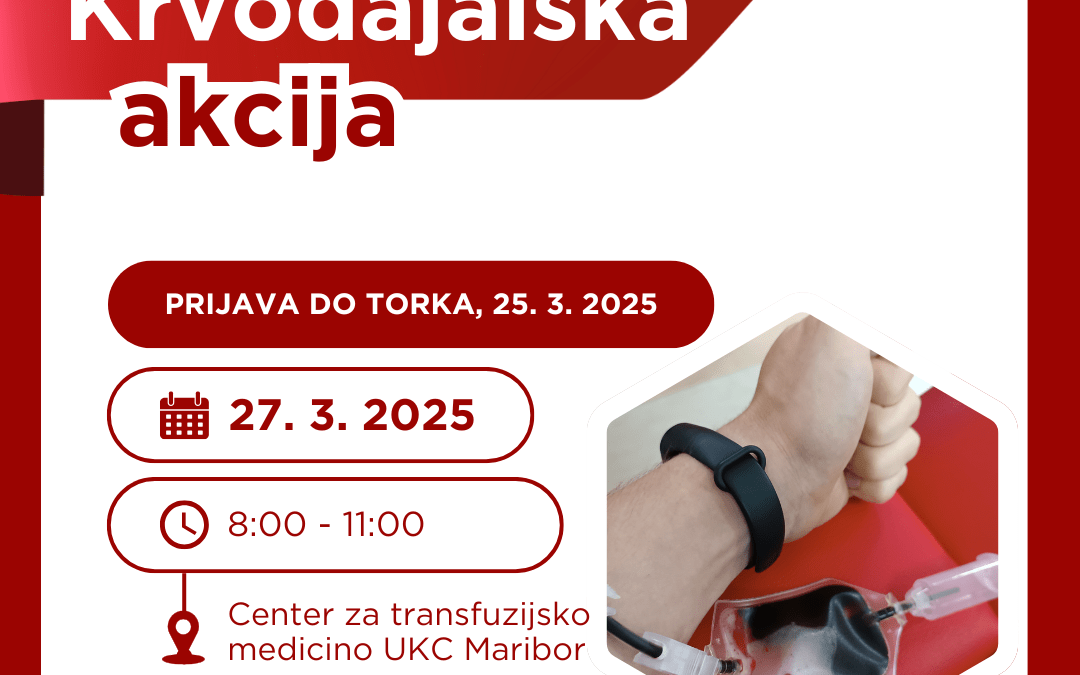 Krvodajalska akcija – četrtek, 27. 3. 2025