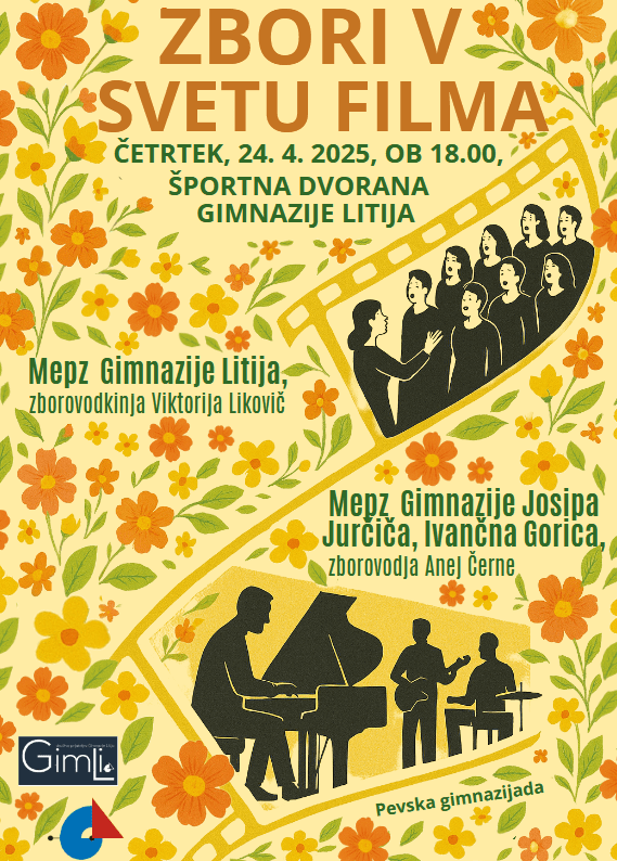 Vabilo na koncert pevskega zbora
