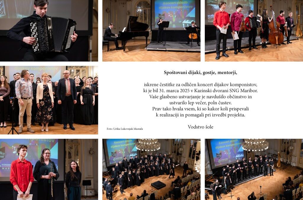 Čestitka za koncert dijakov komponistov 2025